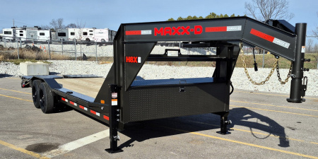 New MAXX-D H8X 102 x 24' Gooseneck Equipment Trailer 18,000(GVWR), Drive Over Fenders, Spare