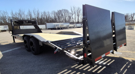 New MAXX-D H8X 102"x 24' Gooseneck Equipment Trailer 18,000(GVWR), Drive Over Fenders, Spare