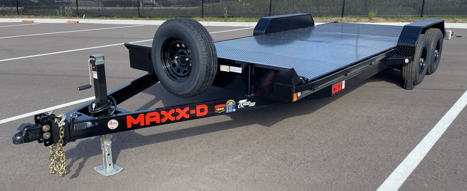 New MAXX- D C5X 83"x 20' Car Hauler Trailer 9990( GVWR)-Steel Floor, Ramps, Spare