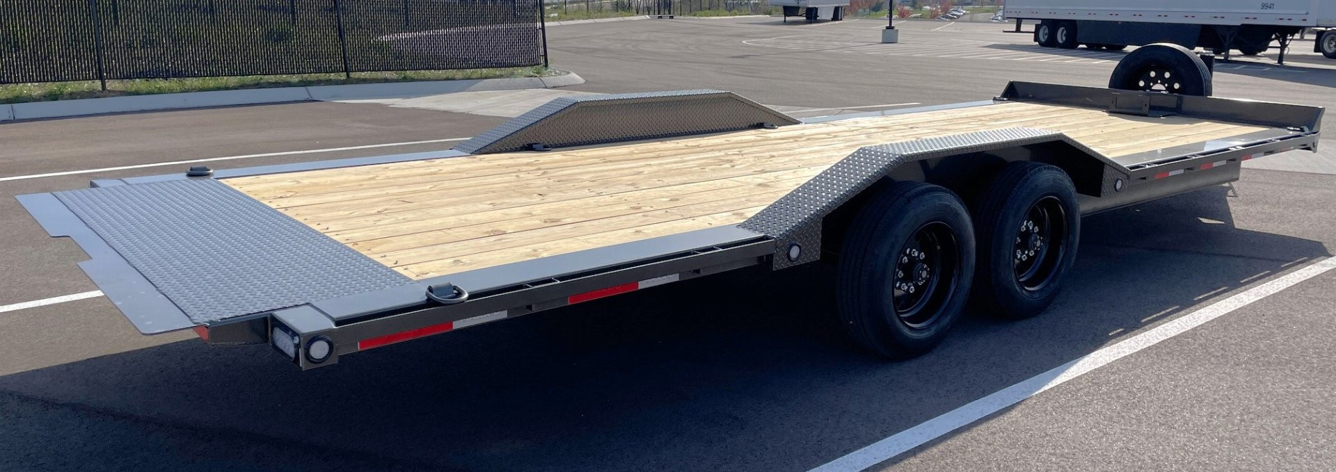 New MAXX-D T8B 102"x 24' Power Tilt Trailer w/ Hydraulic Jack, 17,500 (GVWR), Spare