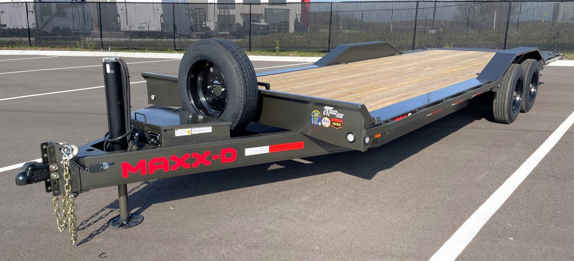 New MAXX-D T8B 102"x 24' Power Tilt Trailer w/ Hydraulic Jack, 17,500 (GVWR), Spare
