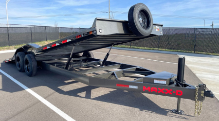 New MAXX-D T8B 102"x 24' Power Tilt Trailer w/ Hydraulic Jack, 17,500 (GVWR), Spare