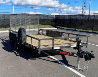 New MAXX- D U3X 83"x 16' Tandem Axle Utility Trailer 7000 GVWR Gray w/ Spare