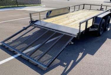 New MAXX- D U3X 83"x 16' Tandem Axle Utility Trailer 7000 GVWR Gray w/ Spare