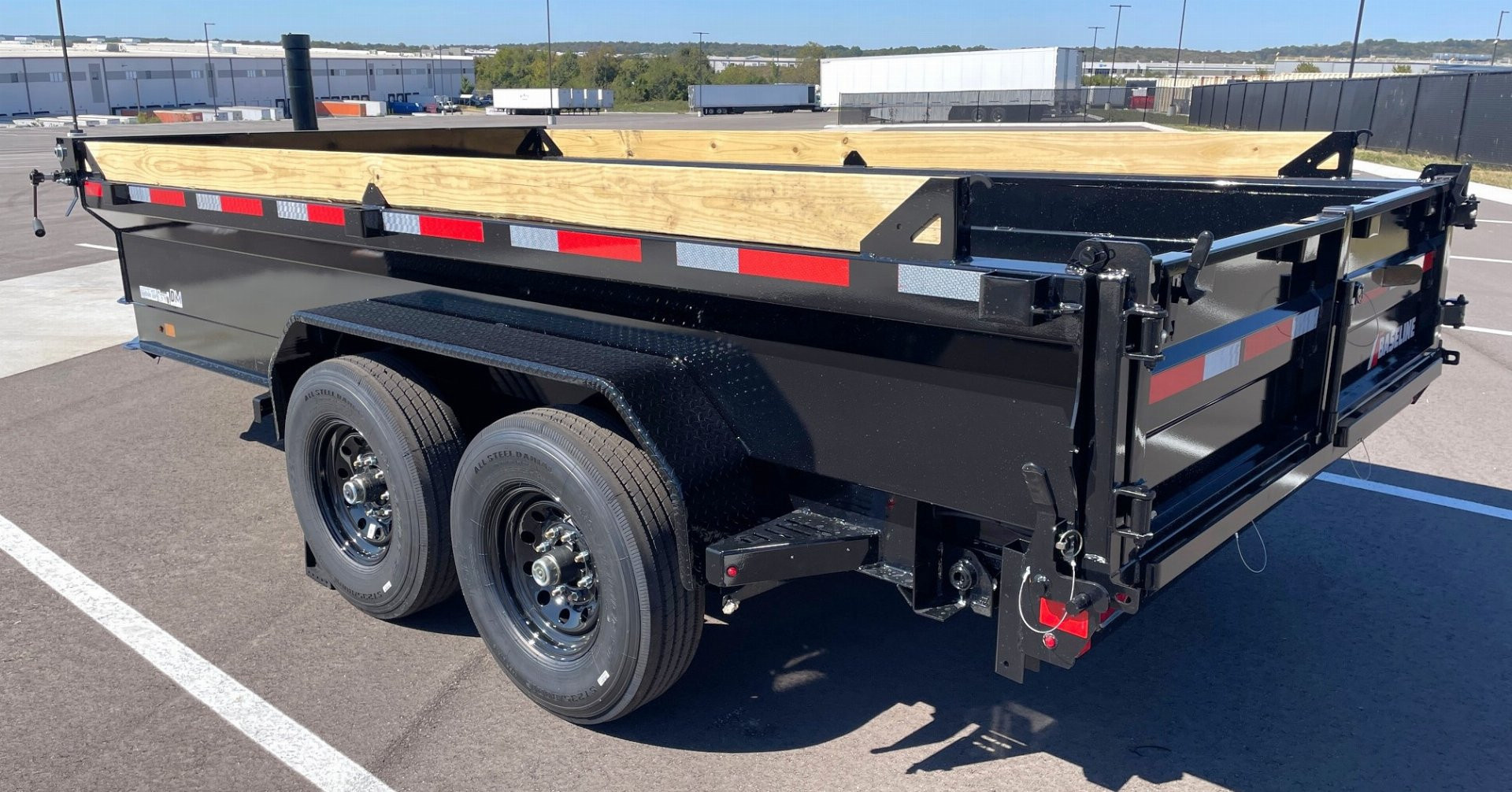 New Diamond C Baseline 14' 14,000LB Telescopic Dump Trailer, 14 Ply Tires, Spare Tires