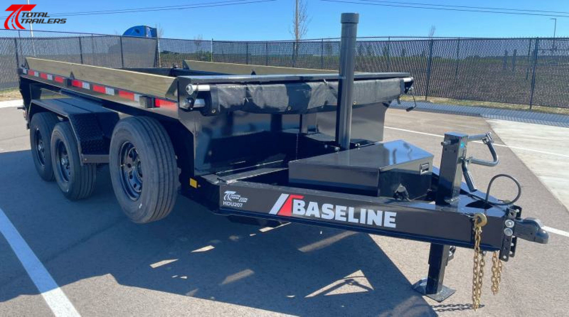 New Diamond C Baseline 14' 14,000LB Telescopic Dump Trailer, 14 Ply Tires, Spare Tires