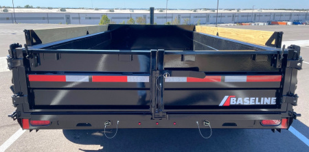 New Diamond C Baseline 14' 14,000LB Telescopic Dump Trailer, 14 Ply Tires, Spare Tires