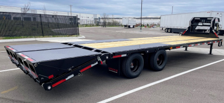 New MAXX-D LDX 102"x 25'+5' GOOSENECK LOW PROFILE DUAL TANDEM FLATBED TRAILER 24,000 GVWR