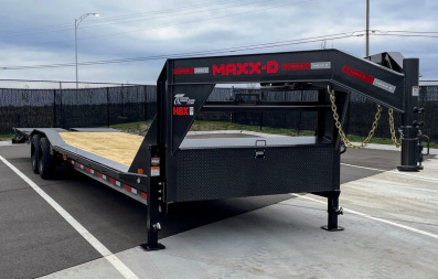 New MAXX-D H8X 102"x 32' Gooseneck Equipment Trailer 18,000(GVWR), Drive Over Fenders, Spare