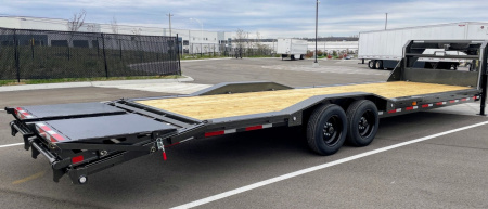 New MAXX-D H8X 102"x 32' Gooseneck Equipment Trailer 18,000(GVWR), Drive Over Fenders, Spare