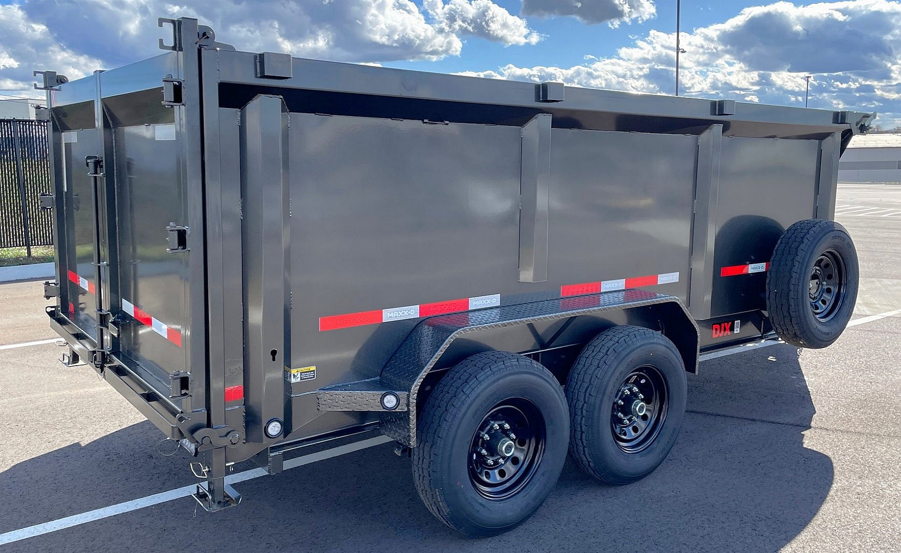 New 2025 MAXX-D DJX -83"x 14' Dump Trailer 14,000 (GVWR) 4' Sides, Spare, Wireless Remote