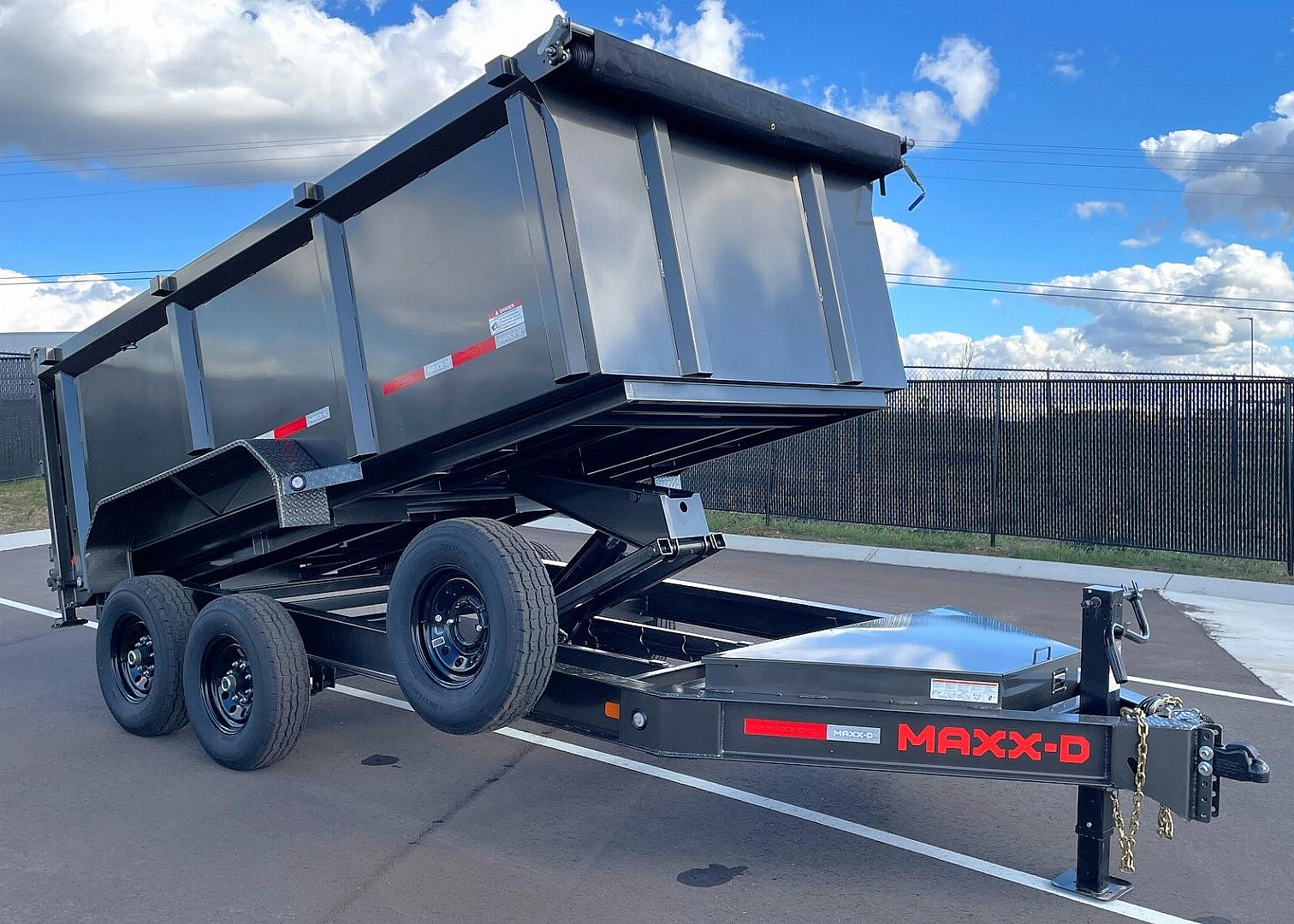 New 2025 MAXX-D DJX -83"x 14' Dump Trailer 14,000 (GVWR) 4' Sides, Spare, Wireless Remote
