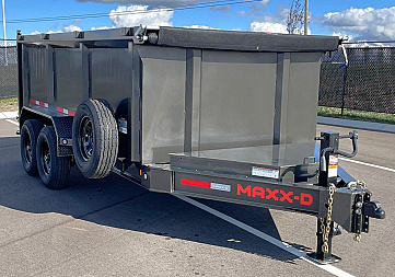 New 2025 MAXX-D DJX -83"x 14' Dump Trailer 14,000 (GVWR) 4' Sides, Spare, Wireless Remote