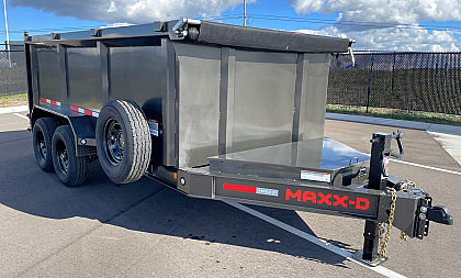 New 2025 MAXX-D DJX -83"x 14' Dump Trailer 14,000 (GVWR) 4' Sides, Spare, Wireless Remote