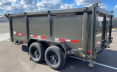 New 2025 MAXX-D DJX -83"x 14' Dump Trailer 14,000 (GVWR) 4' Sides, Spare, Wireless Remote