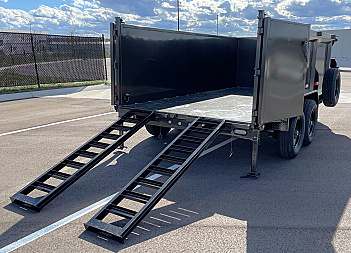 New 2025 MAXX-D DJX -83"x 14' Dump Trailer 14,000 (GVWR) 4' Sides, Spare, Wireless Remote