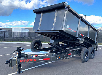 New 2025 MAXX-D DJX -83"x 14' Dump Trailer 14,000 (GVWR) 4' Sides, Spare, Wireless Remote