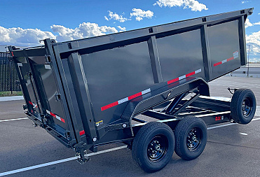 New 2025 MAXX-D DJX -83"x 14' Dump Trailer 14,000 (GVWR) 4' Sides, Spare, Wireless Remote