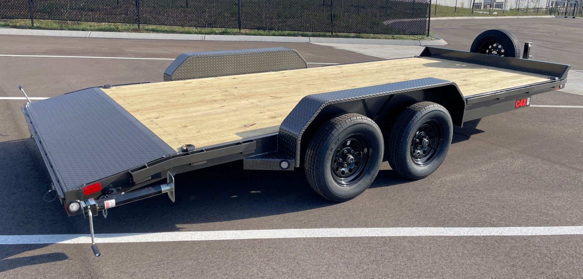 New MAXX- D C4X 83"x 18' Car Hauler 7000 GVWR --Ramps, Spare, Stabilizer Jacks