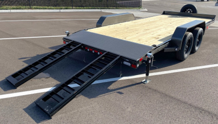 New MAXX- D C4X 83"x 18' Car Hauler 7000 GVWR --Ramps, Spare, Stabilizer Jacks