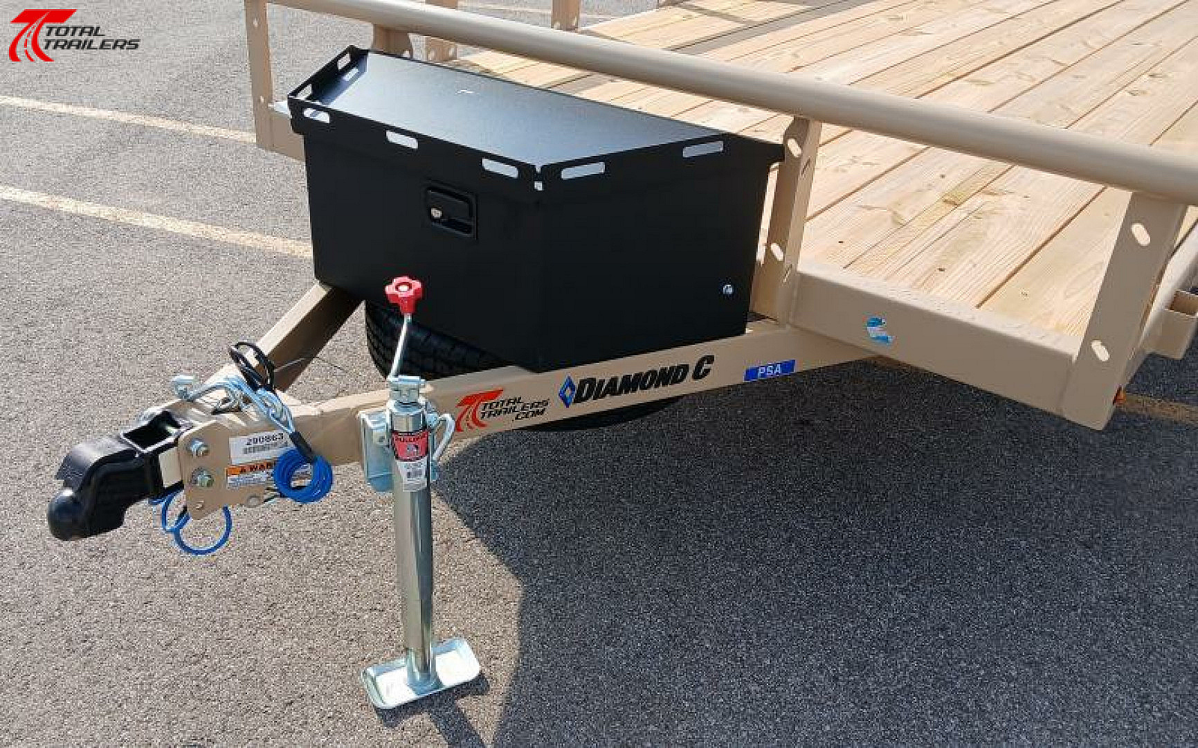 New Diamond C PSA 14' x 77" Premium Utility Trailer, Tool Box, Spare, Bi-Fold Gate