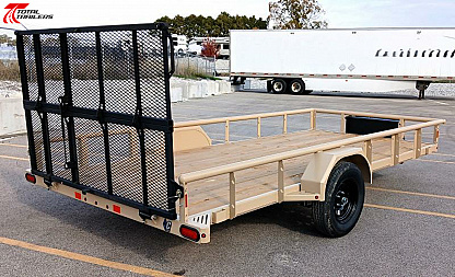 New Diamond C PSA 14' x 77" Premium Utility Trailer, Tool Box, Spare, Bi-Fold Gate
