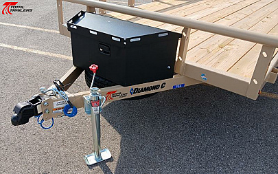 New Diamond C PSA 14' x 77" Premium Utility Trailer, Tool Box, Spare, Bi-Fold Gate