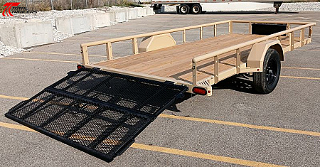 New Diamond C PSA 14' x 77" Premium Utility Trailer, Tool Box, Spare, Bi-Fold Gate