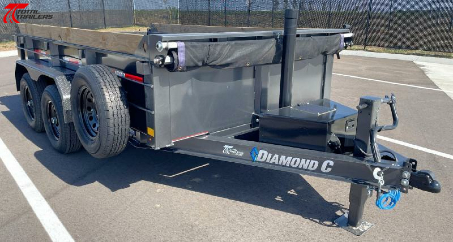 New Diamond C MDT 6.5'x 12' 9,890lb Telecopic Dump Trailer w/ Spare