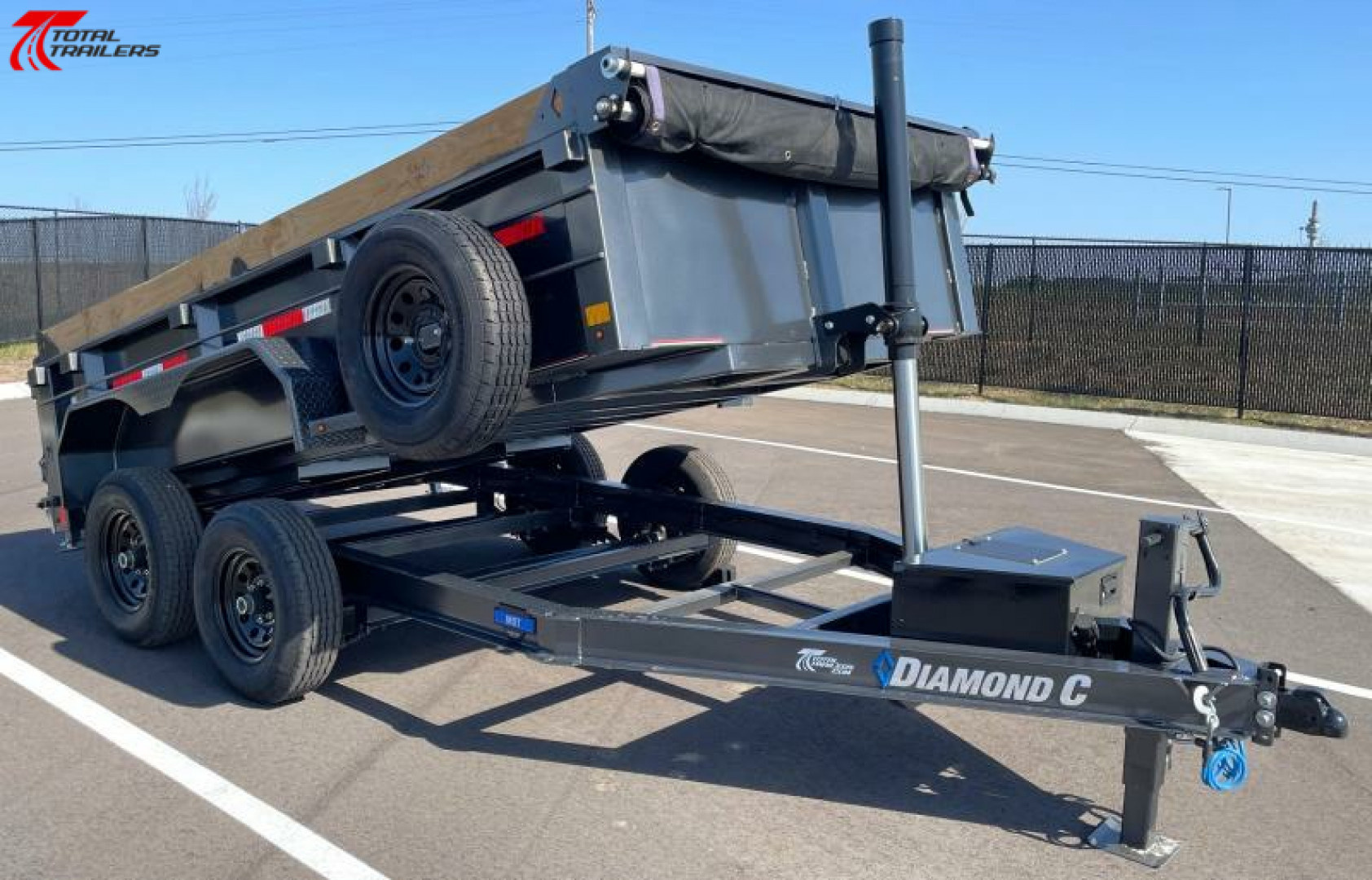 New Diamond C MDT 6.5'x 12' 9,890lb Telecopic Dump Trailer w/ Spare