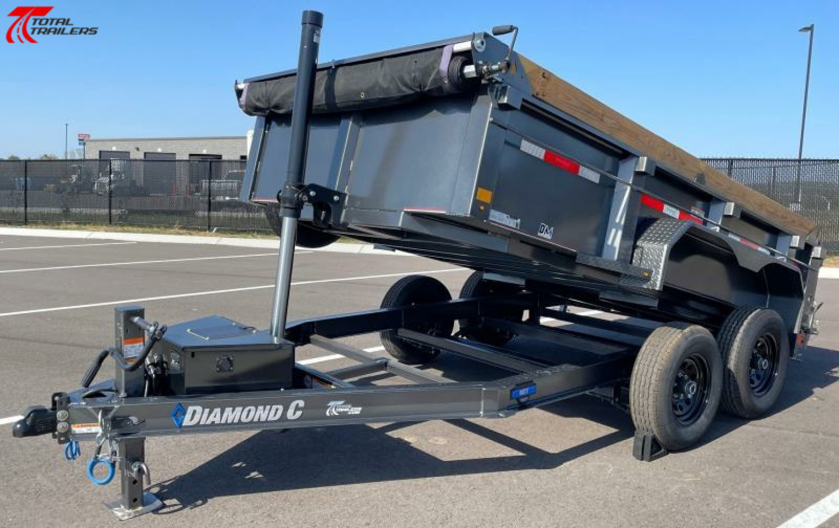 New Diamond C MDT 6.5'x 12' 9,890lb Telecopic Dump Trailer w/ Spare