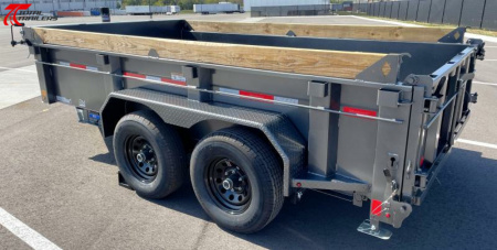 New Diamond C MDT 6.5'x 12' 9,890lb Telecopic Dump Trailer w/ Spare