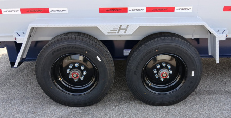 New Horizon 16' Gooseneck Dump Trailer 22,400LB, 18ply Tires, 36" Sides, Side Door, 10K Axles, 7 Gauge Floor