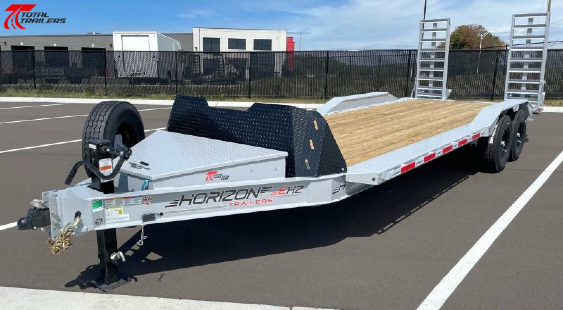 New Horizon Trailers 102" x 22' Equipment Trailer 15,260LB, Spare, Drive Over Fenders, Tool Box