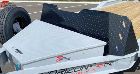 New Horizon Trailers 102" x 22' Equipment Trailer 15,260LB, Spare, Drive Over Fenders, Tool Box