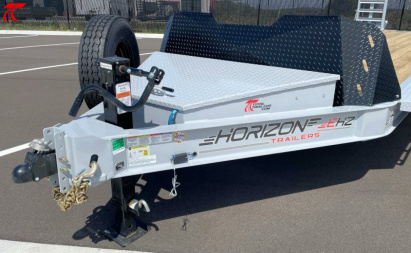 New Horizon Trailers 102" x 22' Equipment Trailer 15,260LB, Spare, Drive Over Fenders, Tool Box