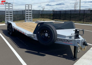 New Horizon Trailers 102" x 22' Equipment Trailer 15,260LB, Spare, Drive Over Fenders, Tool Box