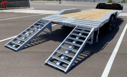 New Horizon Trailers 102" x 22' Equipment Trailer 15,260LB, Spare, Drive Over Fenders, Tool Box