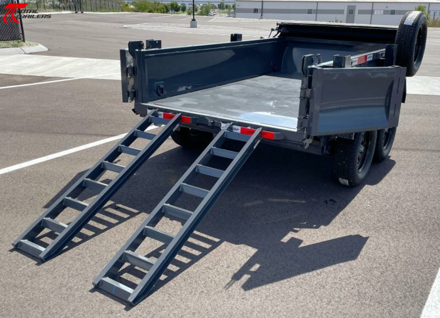 New Horizon 5 x 10' Dump Trailer 7,630LB w/ Tarp, Ramps, Spare Tire