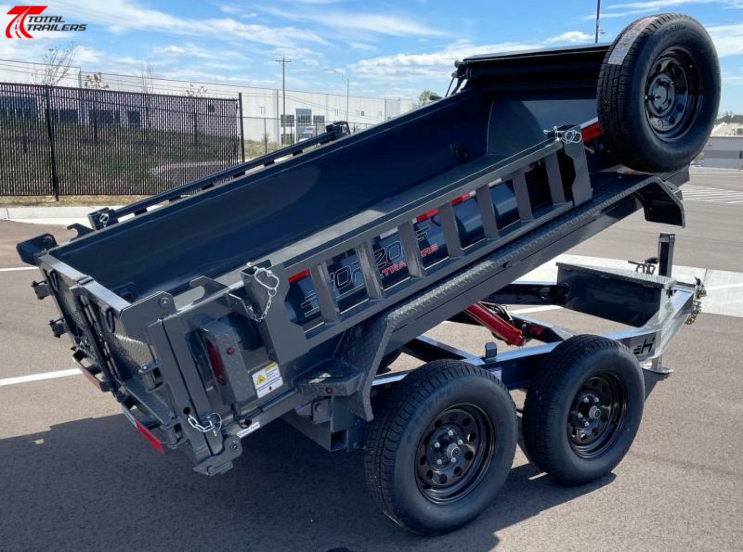 New Horizon 5 x 10' Dump Trailer 7,630LB w/ Tarp, Ramps, Spare Tire