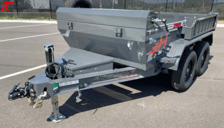 New Horizon 5 x 10' Dump Trailer 7,630LB w/ Tarp, Ramps, Spare Tire