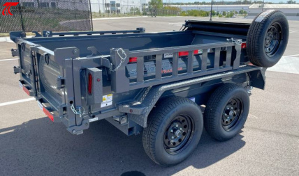 New Horizon 5 x 10' Dump Trailer 7,630LB w/ Tarp, Ramps, Spare Tire