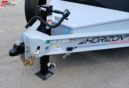 New Horizon 102"W x 22' Equipment Trailer 15,260lb, Drive Over Fenders, 14 Ply Tires, Spare