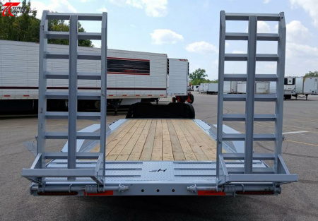 New Horizon 102"W x 22' Equipment Trailer 15,260lb, Drive Over Fenders, 14 Ply Tires, Spare