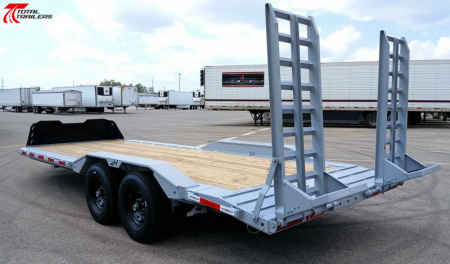 New Horizon 102"W x 22' Equipment Trailer 15,260lb, Drive Over Fenders, 14 Ply Tires, Spare