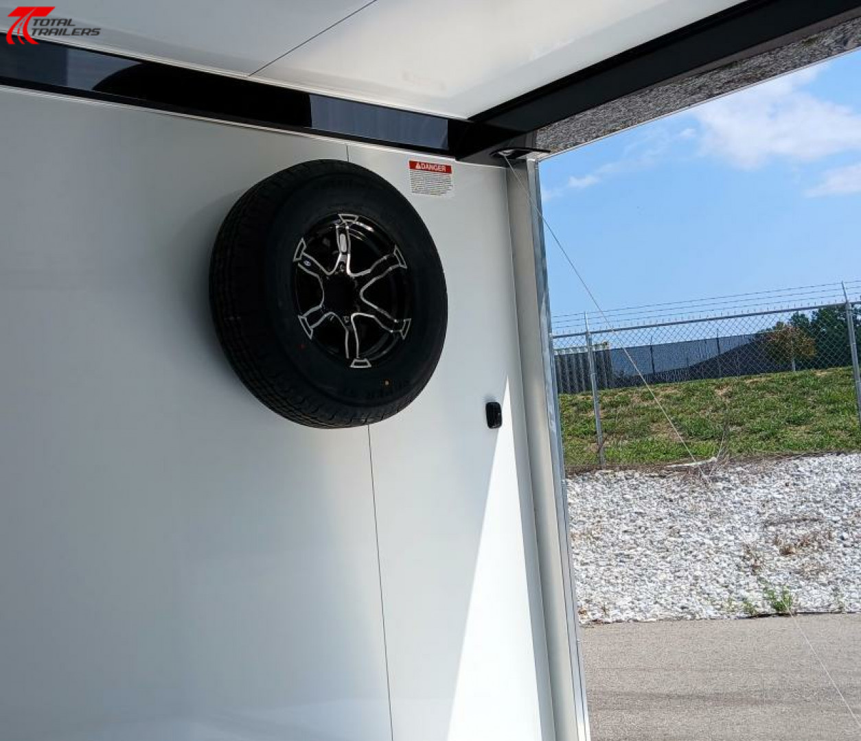 New ATC 8.5 x 24' Black Car Hauler Trailer, Aluminum Floor, Spare Tire, Escape Door