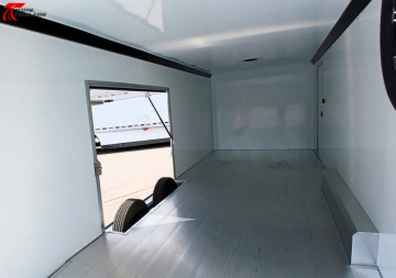 New ATC 8.5 x 24' Black Car Hauler Trailer, Aluminum Floor, Spare Tire, Escape Door