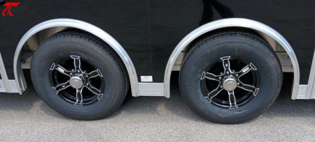 New ATC 8.5 x 24' Black Car Hauler Trailer, Aluminum Floor, Spare Tire, Escape Door