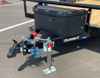 New Diamond C PSA 12' x 77" Premium Utility Trailer, Tool Box, Spare, Bi-Fold Gate