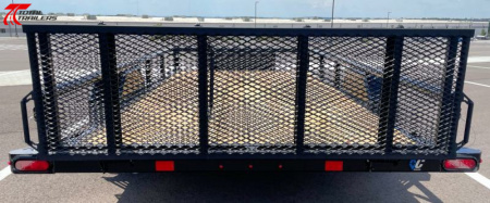 New Diamond C PSA 12' x 77" Premium Utility Trailer, Tool Box, Spare, Bi-Fold Gate